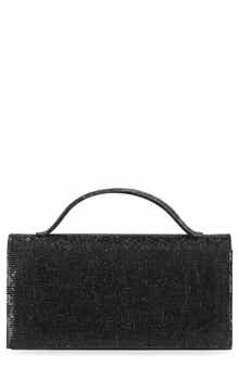 Jessica McClintock Felicia Rhinestone Embellished Top Handle Clutch
