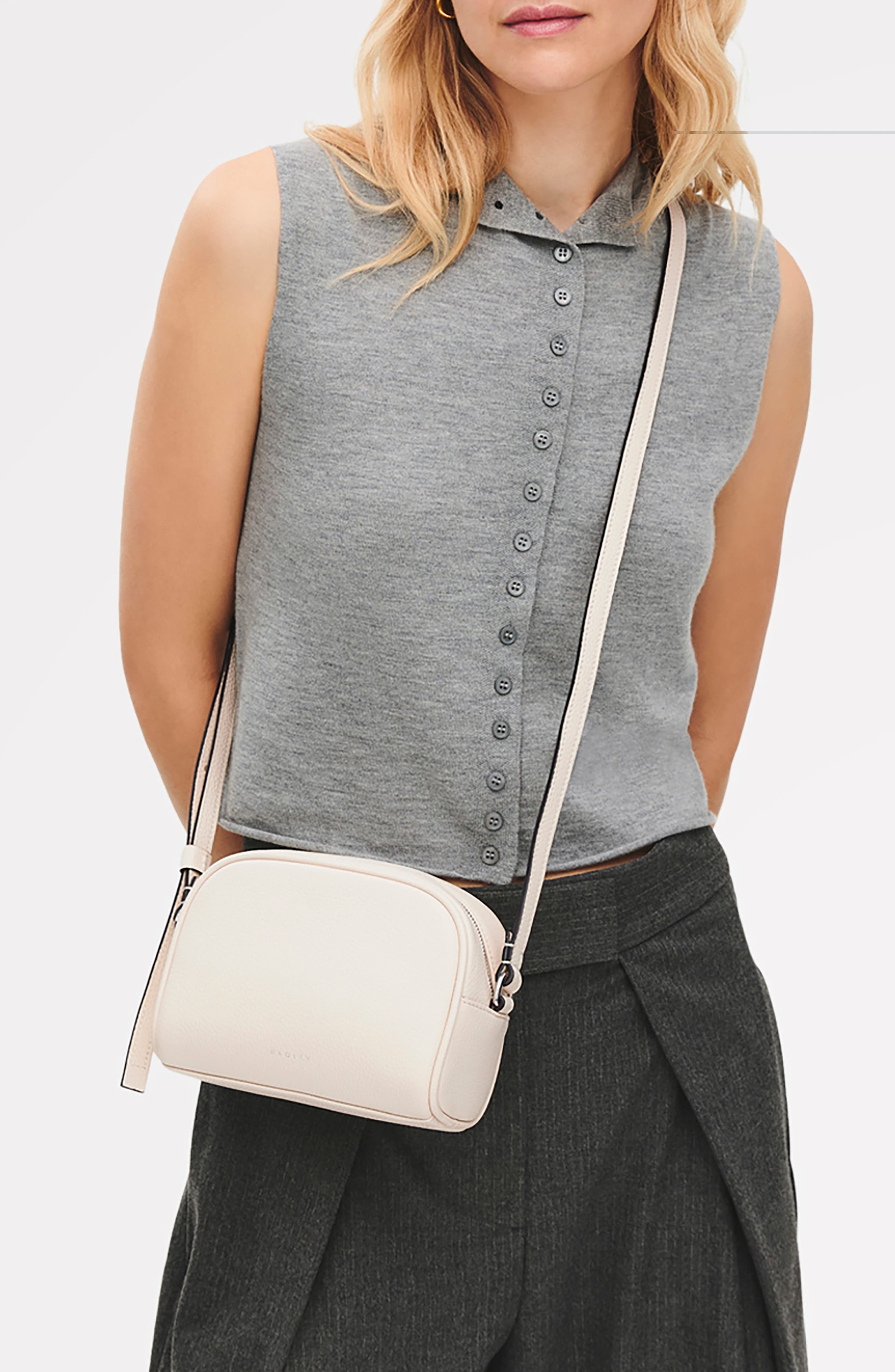 The Daily Small Leather Zip Around Crossbody Bag, Alternate, color, SALT