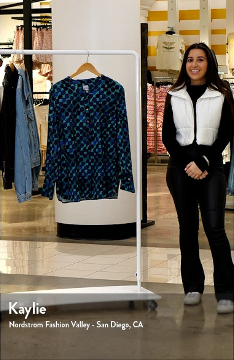 Ocean Dot Stretch Cotton Sateen Top, sales video thumbnail