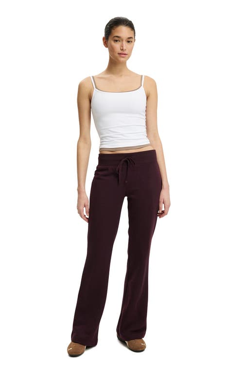 Cotton On Low Rise Bootleg Sweatpant In Brown