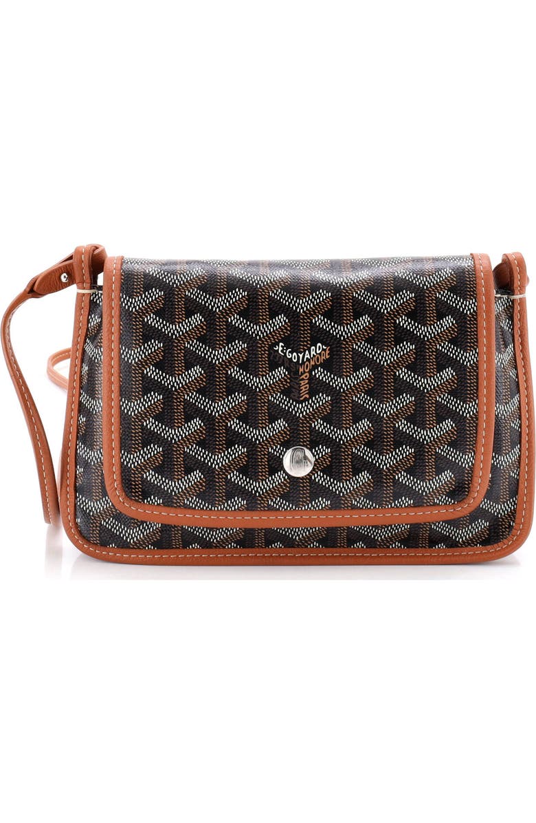Pre-Owned Goyard Plumet Clutch Wallet Coated Canvas, Main, color, Brown