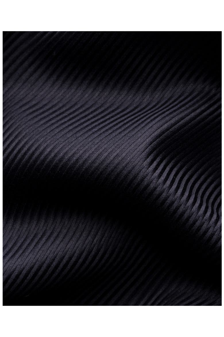 Contemporary Fit Black Diagonal Weave Cotton Dobby Dress Shirt, Alternate, color, BLACK