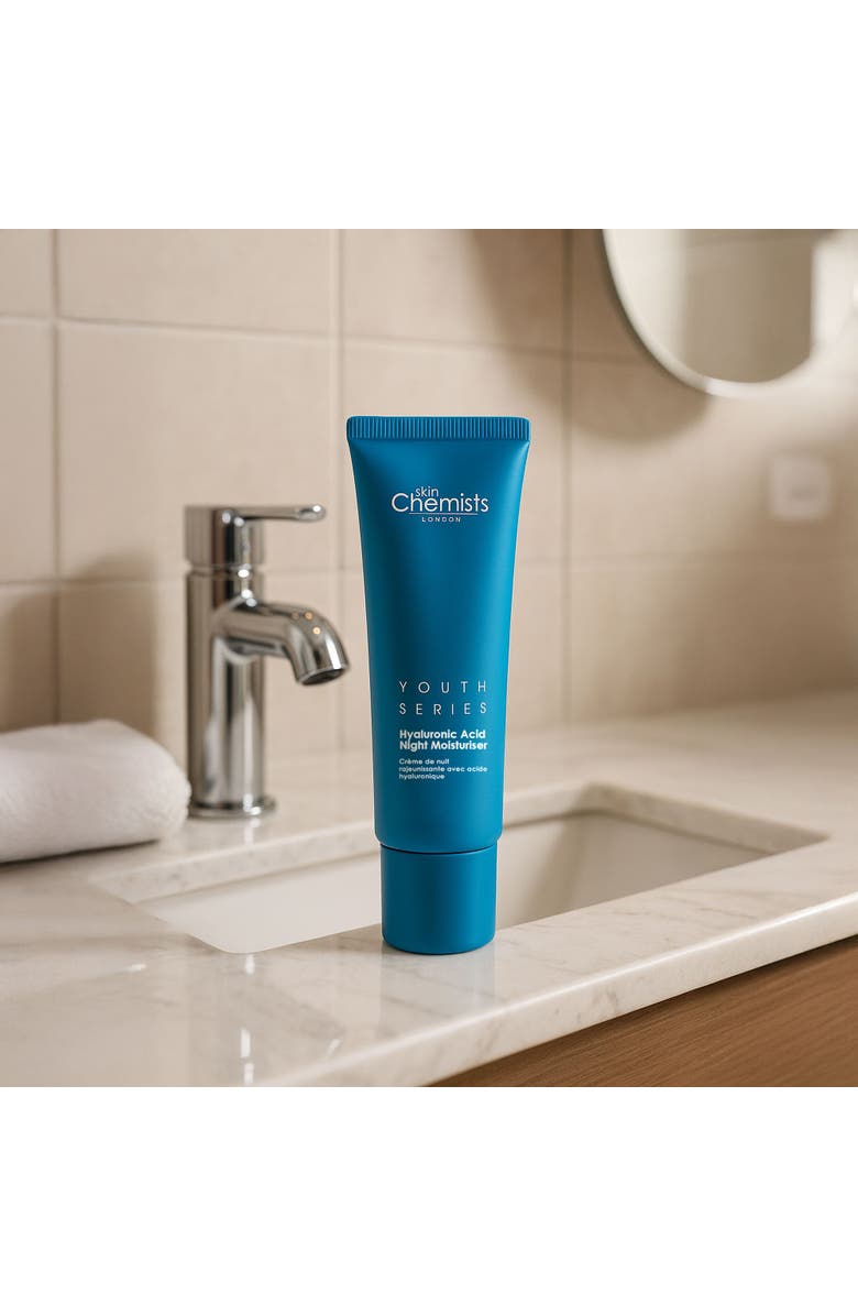 SKINCHEMISTS Youth Series 1% Hyaluronic Acid Night Moisturiser 50ml, Alternate, color, White