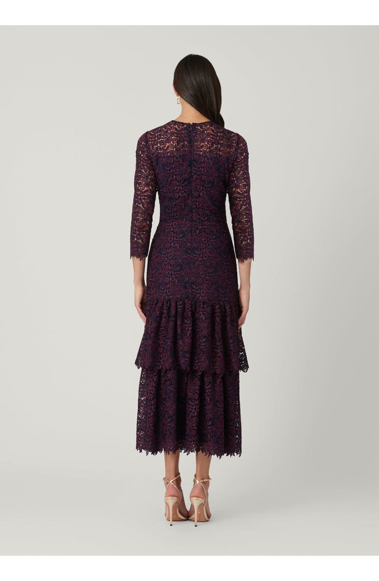 Shoshanna Midnight Midnight Angeline Two-tone Rose Lace Dress, Alternate, color,