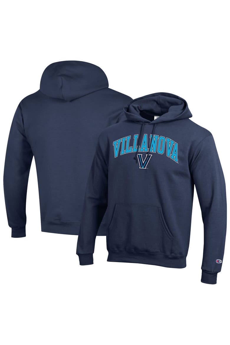 Men's Champion  Navy Villanova Wildcats Arched Logo Fleece Pullover Hoodie, Alternate, color, Navy
