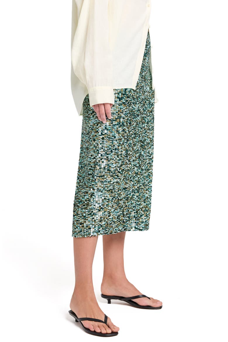 Sylkie Sequin Skirt, Alternate, color, MULTI DARKEST SPRUCE