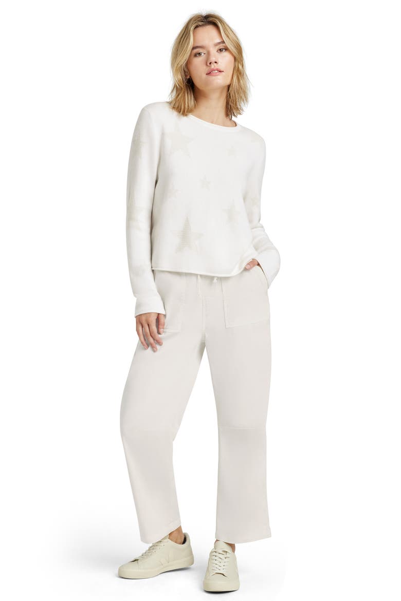 Stevie Star Sweater, Alternate, color, WHITE/ MOONSTONE