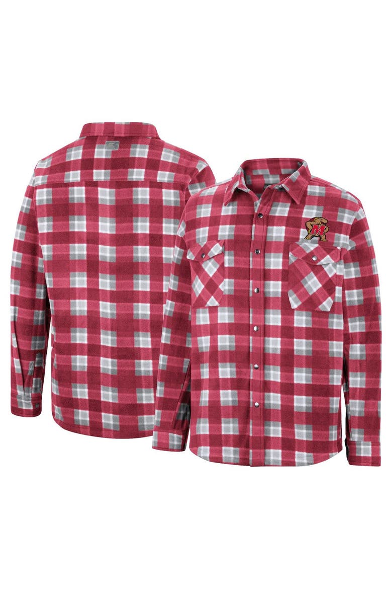 Men's Colosseum Red Maryland Terrapins Ellis Full-Snap Jacket, Main, color, Red