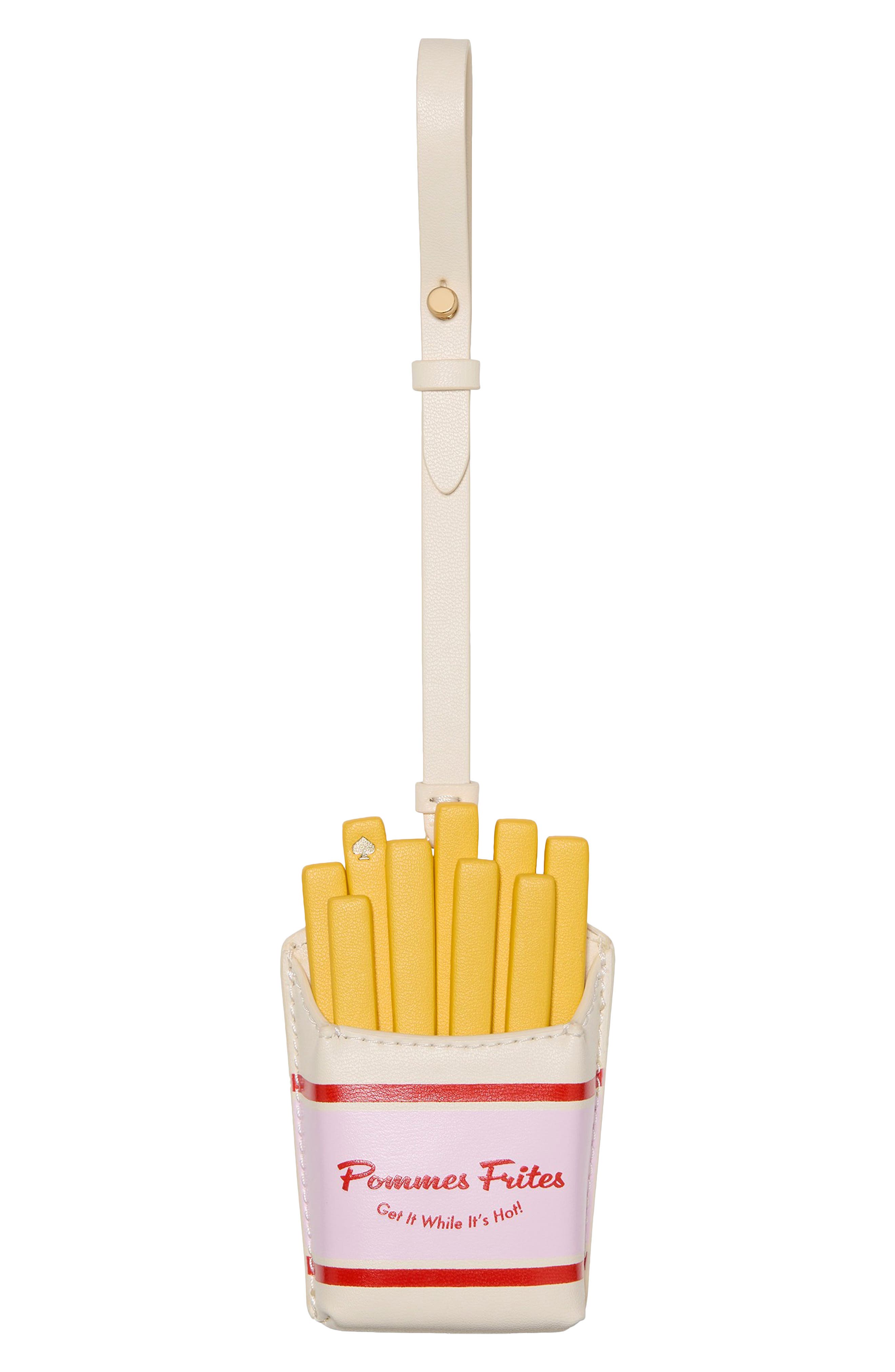 Kate Spade New York french fry bag charm, Main, color, Yellow Multi