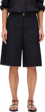 Another Tomorrow Gingham Bermuda Pant