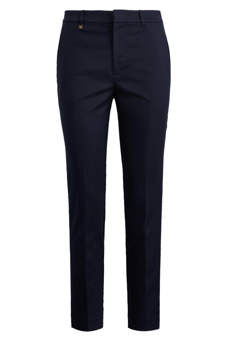 Double Faced Stretch Cotton Pants, Alternate, color, LAUREN NAVY