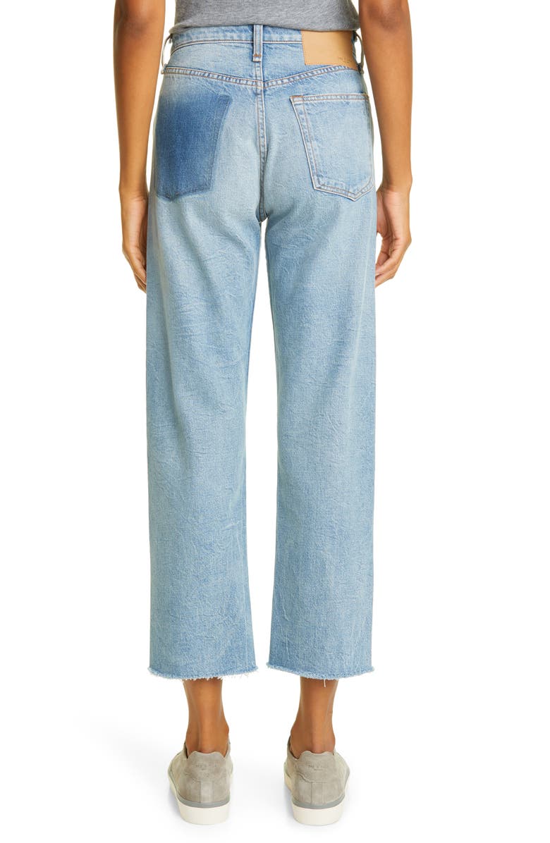 rag & bone Maya High Waist Ankle Straight Leg Jeans, Alternate, color, 