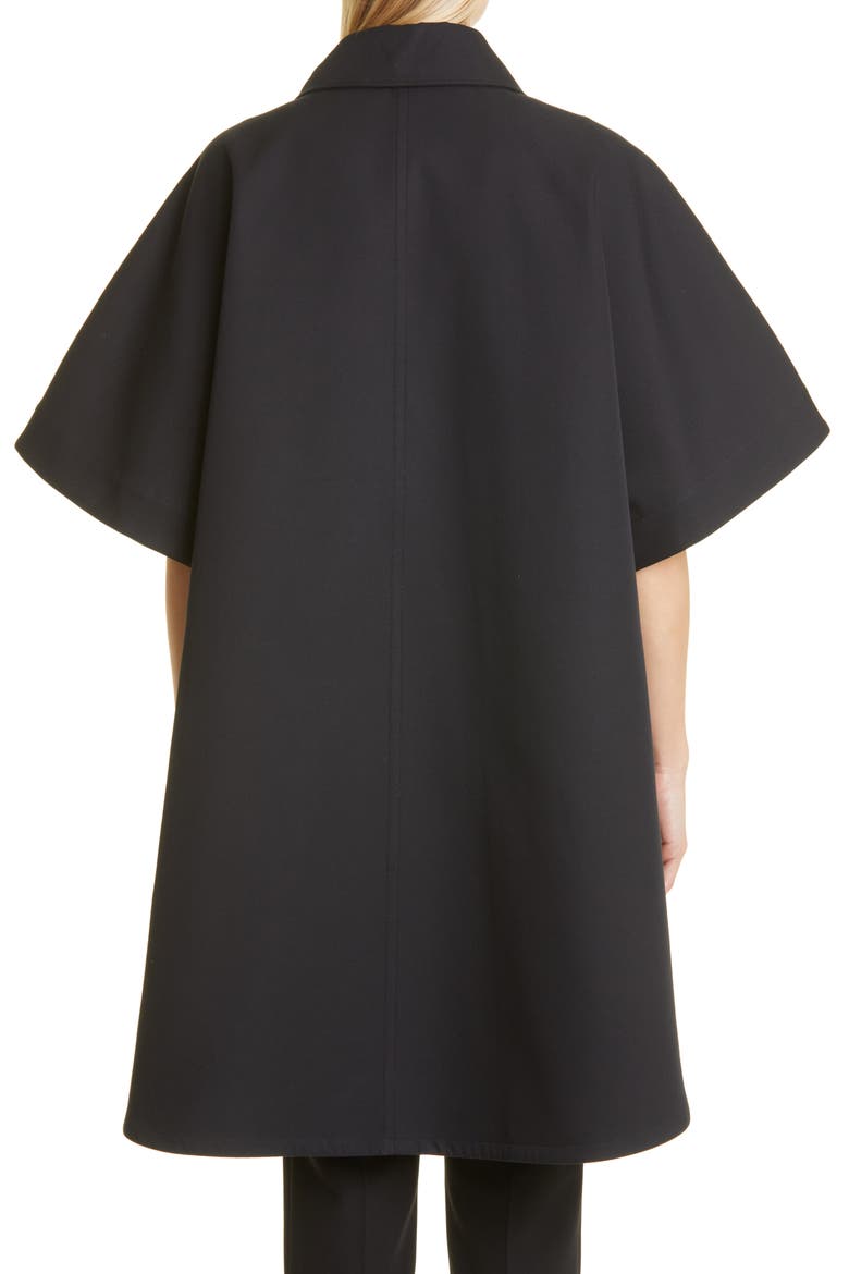 Women's Water Resistant Cotton Cape Coat, Alternate, color, 015 BLACK
