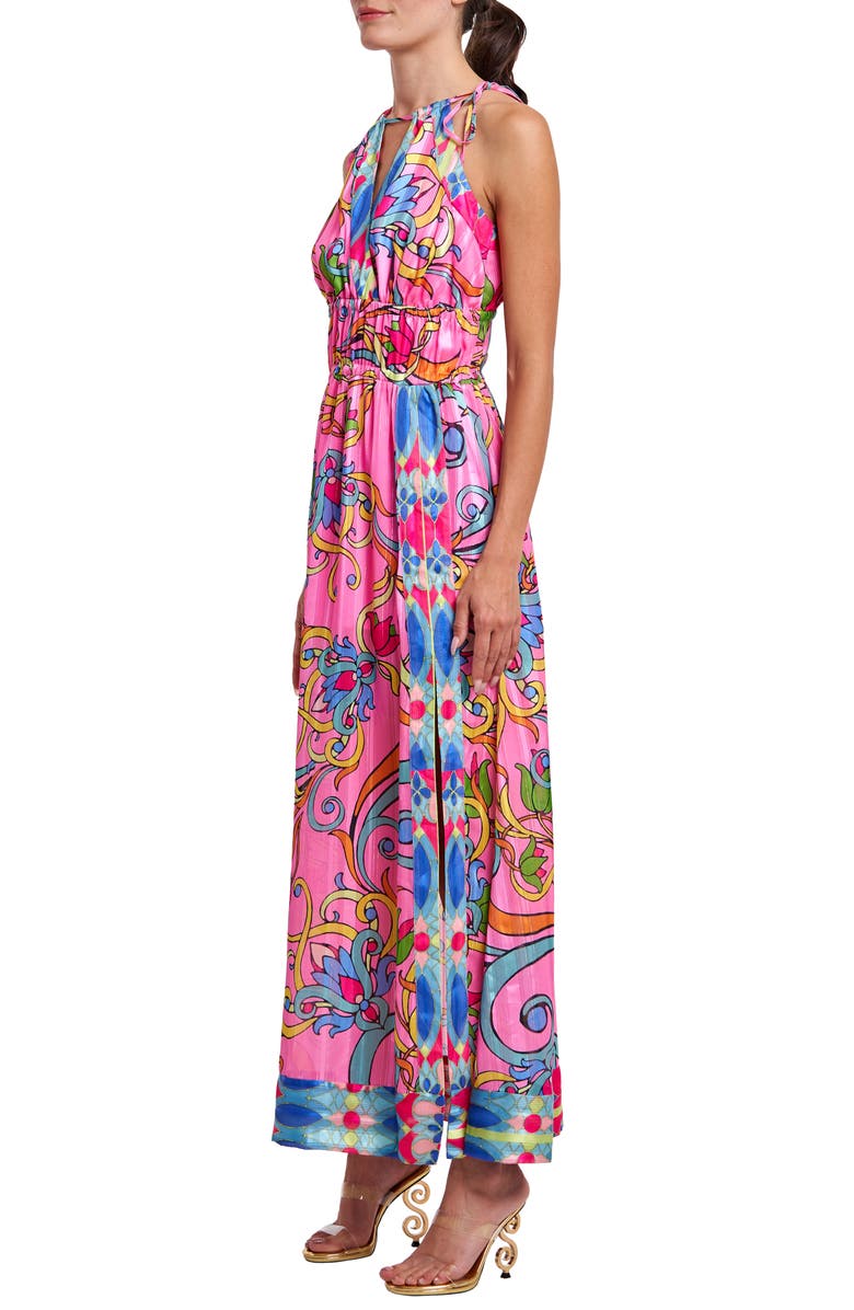 CIEBON Elja Floral Keyhole Neck Maxi Dress, Alternate, color,
