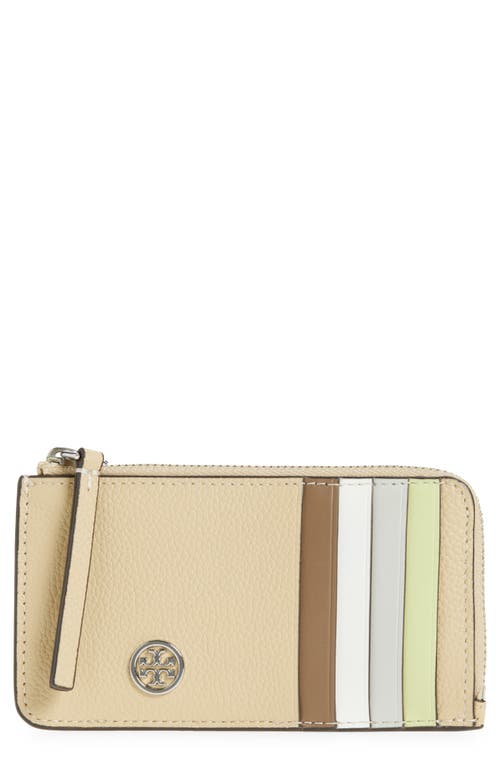 Tory Burch Robinson Pebble Leather Card Case