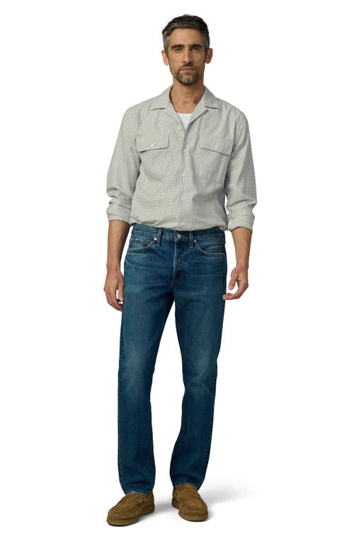 Joe's Writers Long Sleeve Camp Shirt In Navy Check