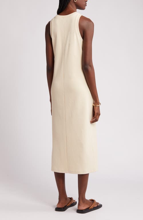 Nordstrom Stretch Cotton Ribbed Tank Dress In Brown