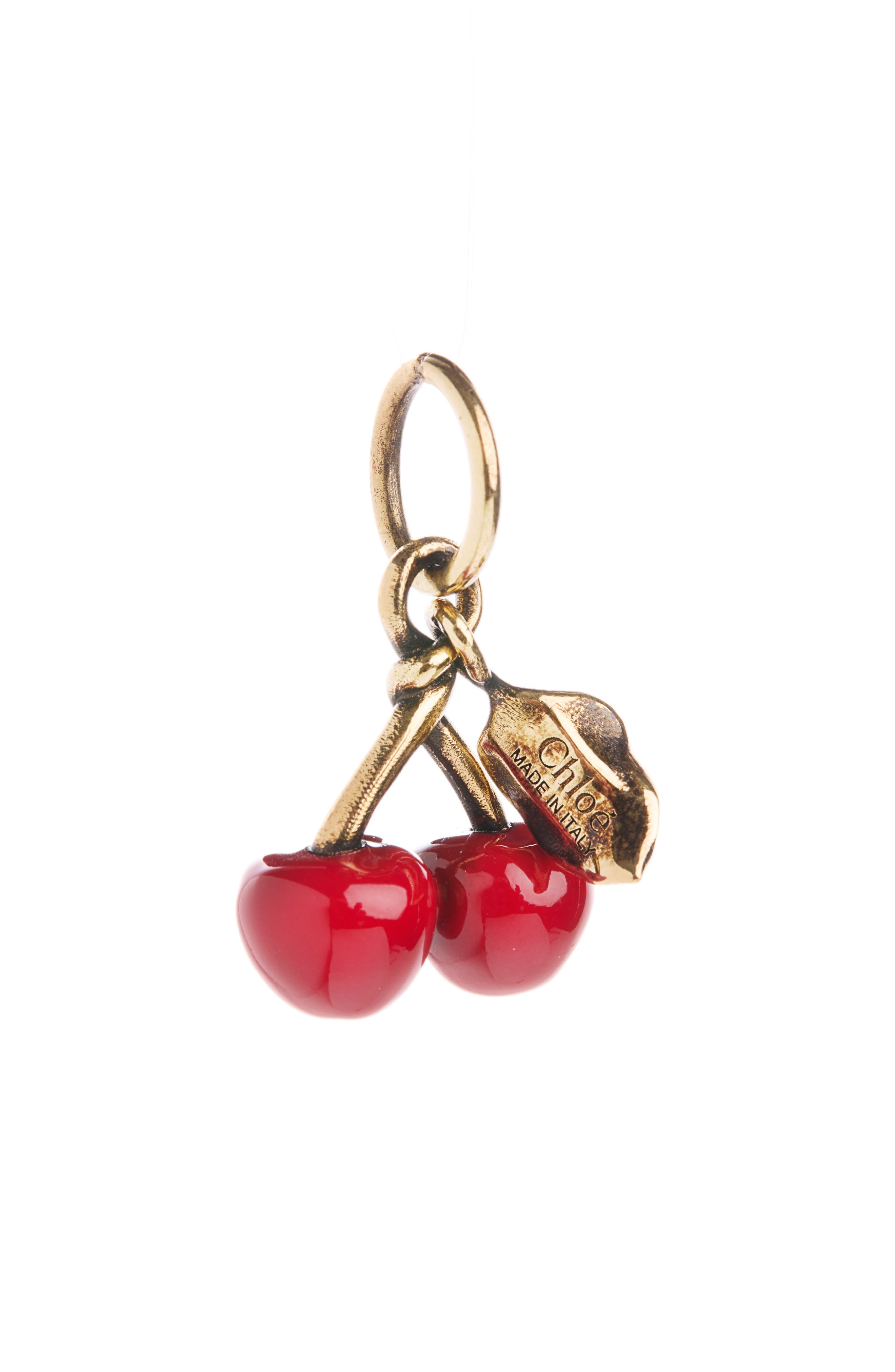Cherry Bag Charm, Alternate, color, GOLD COLOR