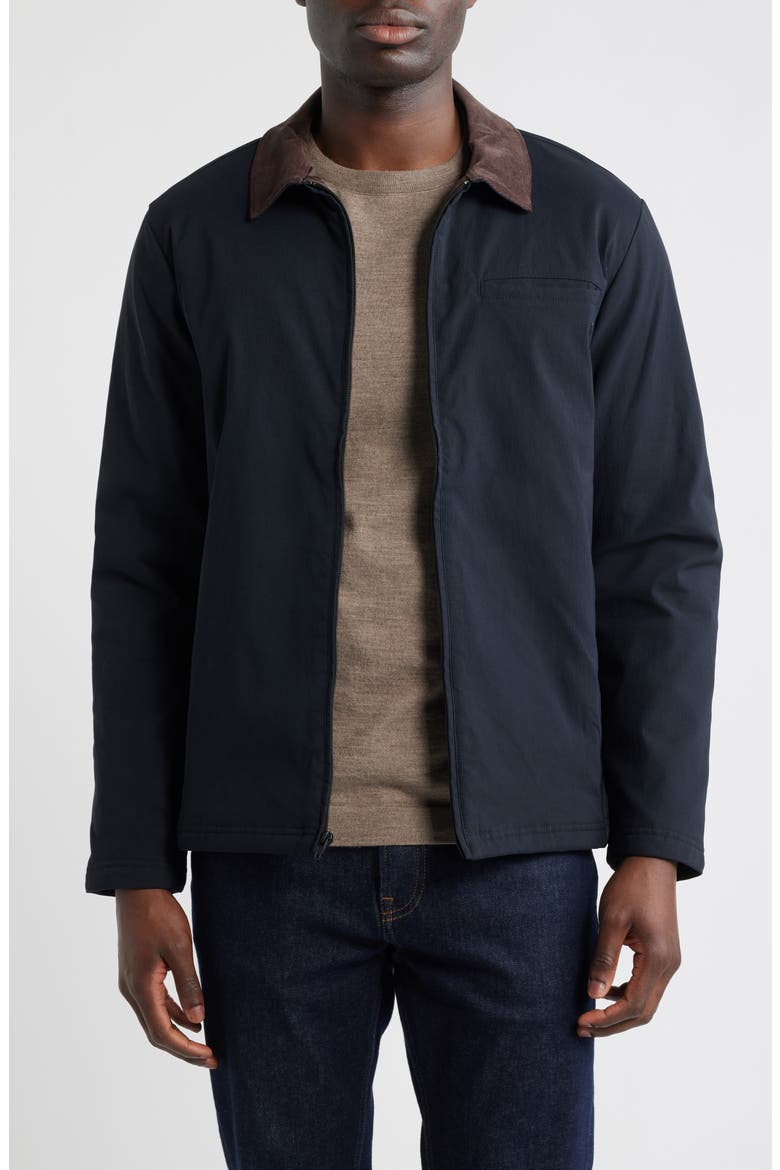 Nitro Noir Stretch Nylon Zip Jacket, Main, color, BLACK