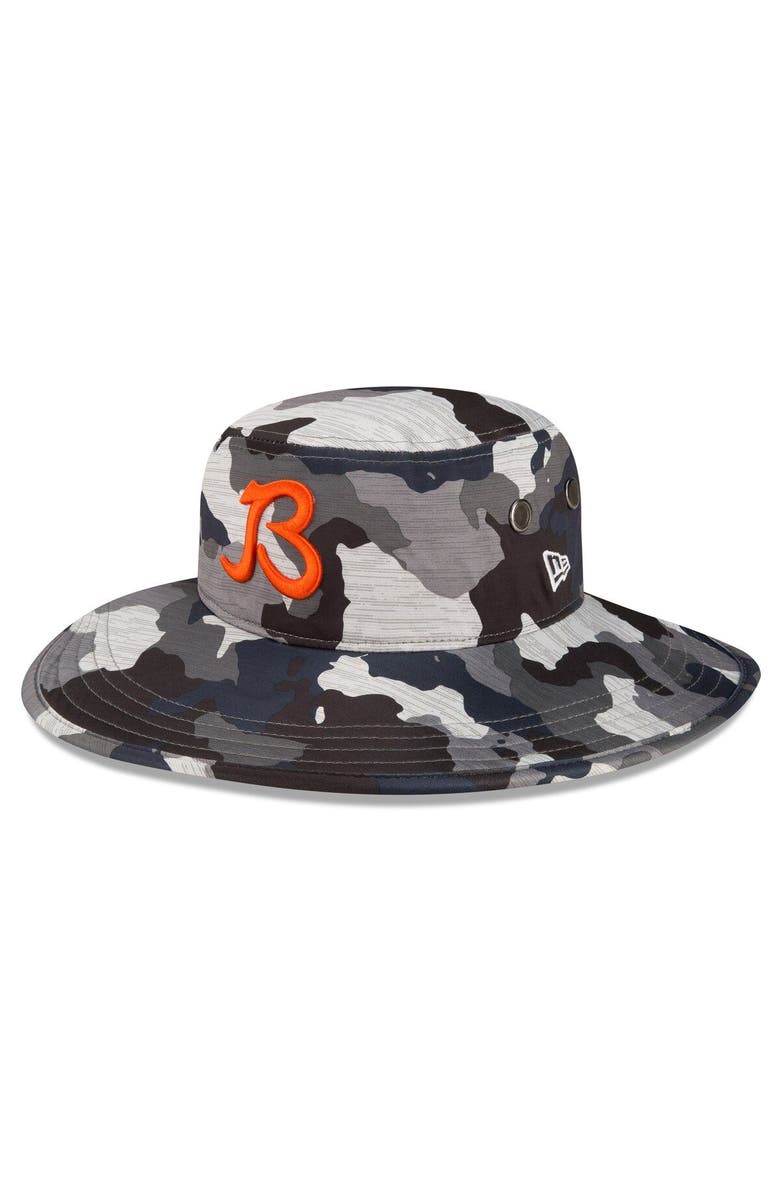 New Era Men's New Era Camo Chicago Bears 2022 NFL Training Camp Official Script Panama Bucket Hat, Main, color, 
