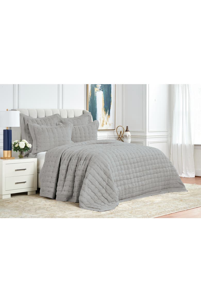 20" x 26" Danette Shale Decorative Bedding Premium Cotton Rectangle Standard Sham, Alternate, color, Grey
