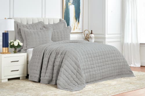 Elisabeth York 20" X 26" Danette Shale Decorative Bedding Premium Cotton Rectangle Standard Sham In Gray