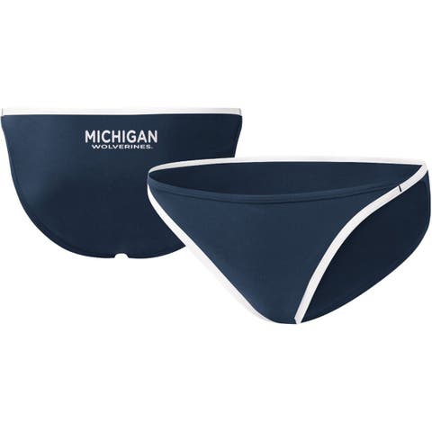 Women
s G-III 4Her by Carl Banks Navy Michigan Wolverines Play Action Bikini Bottoms