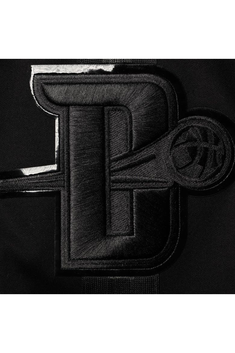 Men's Pro Standard Detroit Pistons Triple Black Gloss Shorts, Alternate, color, Black