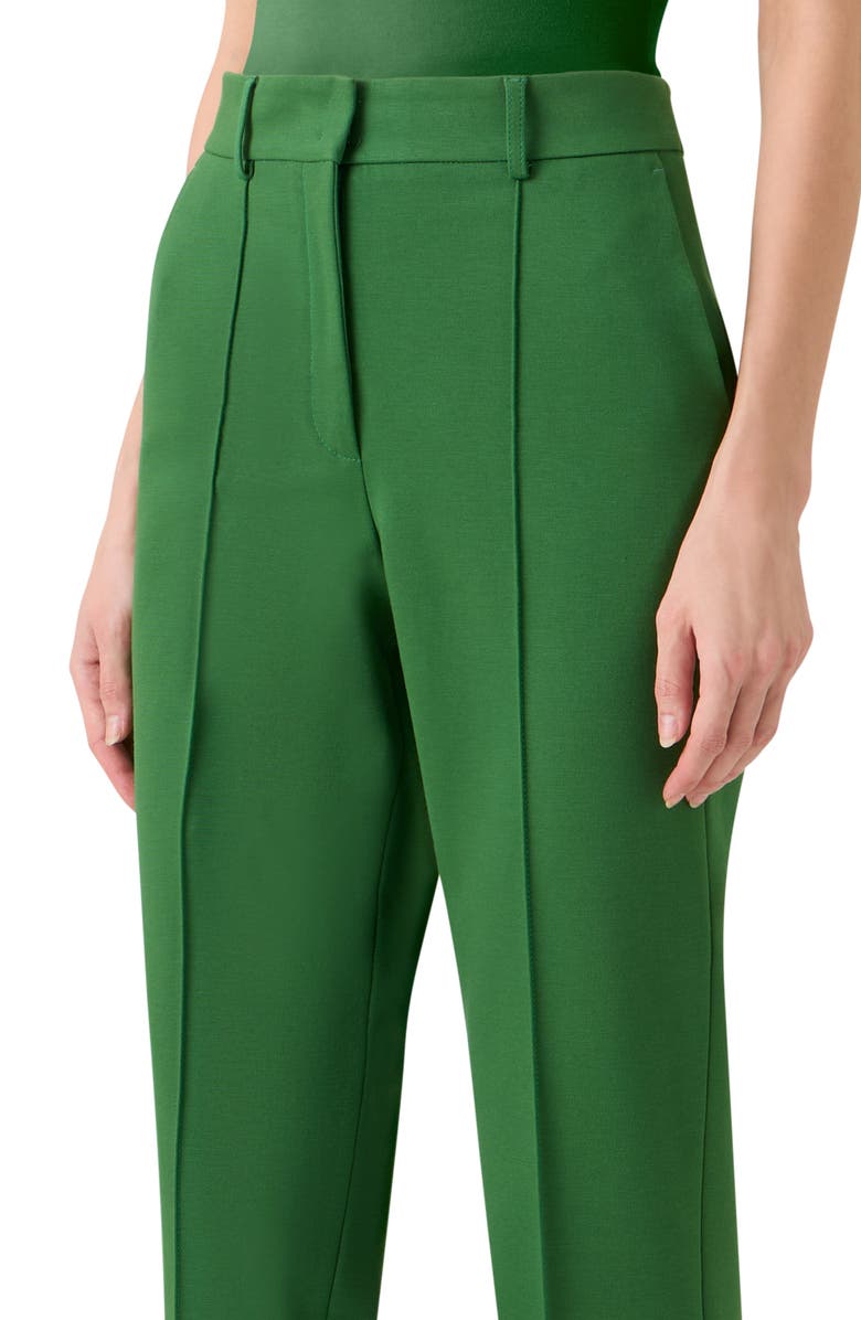 Akris punto High Waist Signature Jersey Pants, Alternate, color, Green