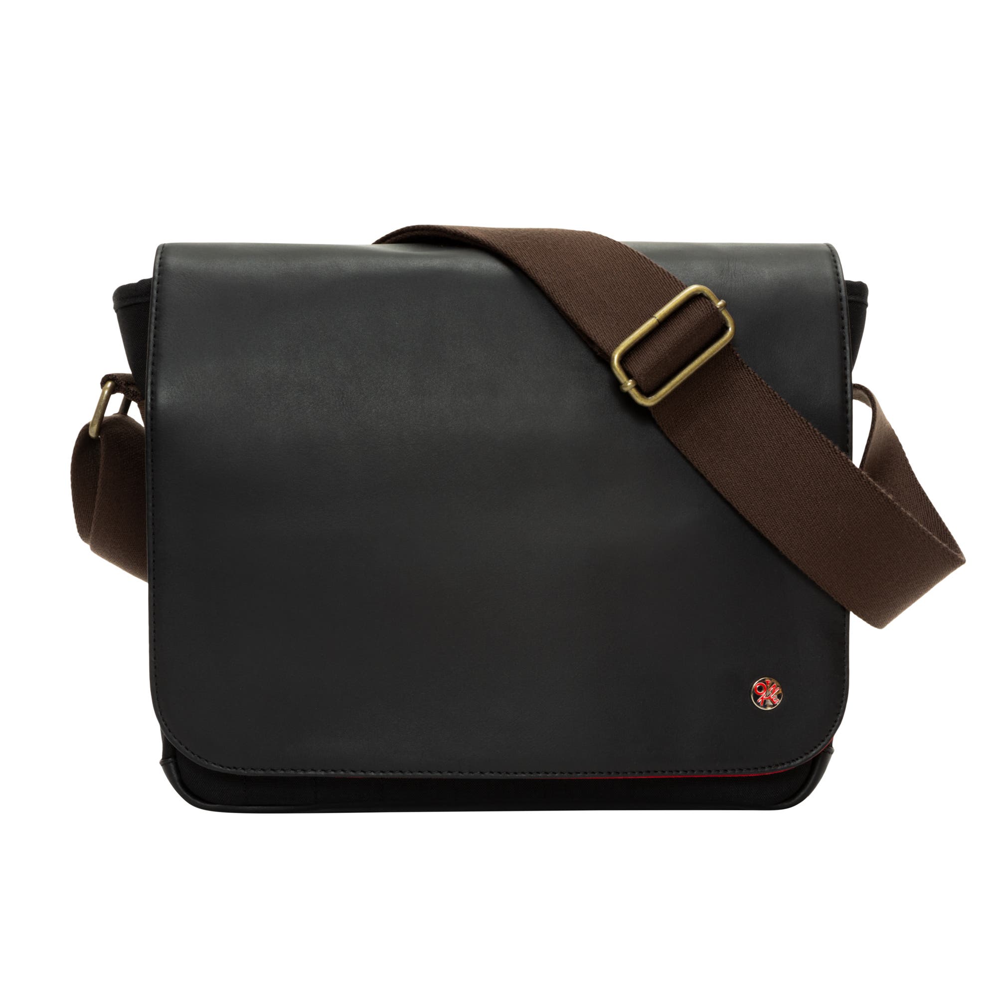 Manhattan Portage Waxed Nylon Sheridan Messenger Bag, Main, color, Black