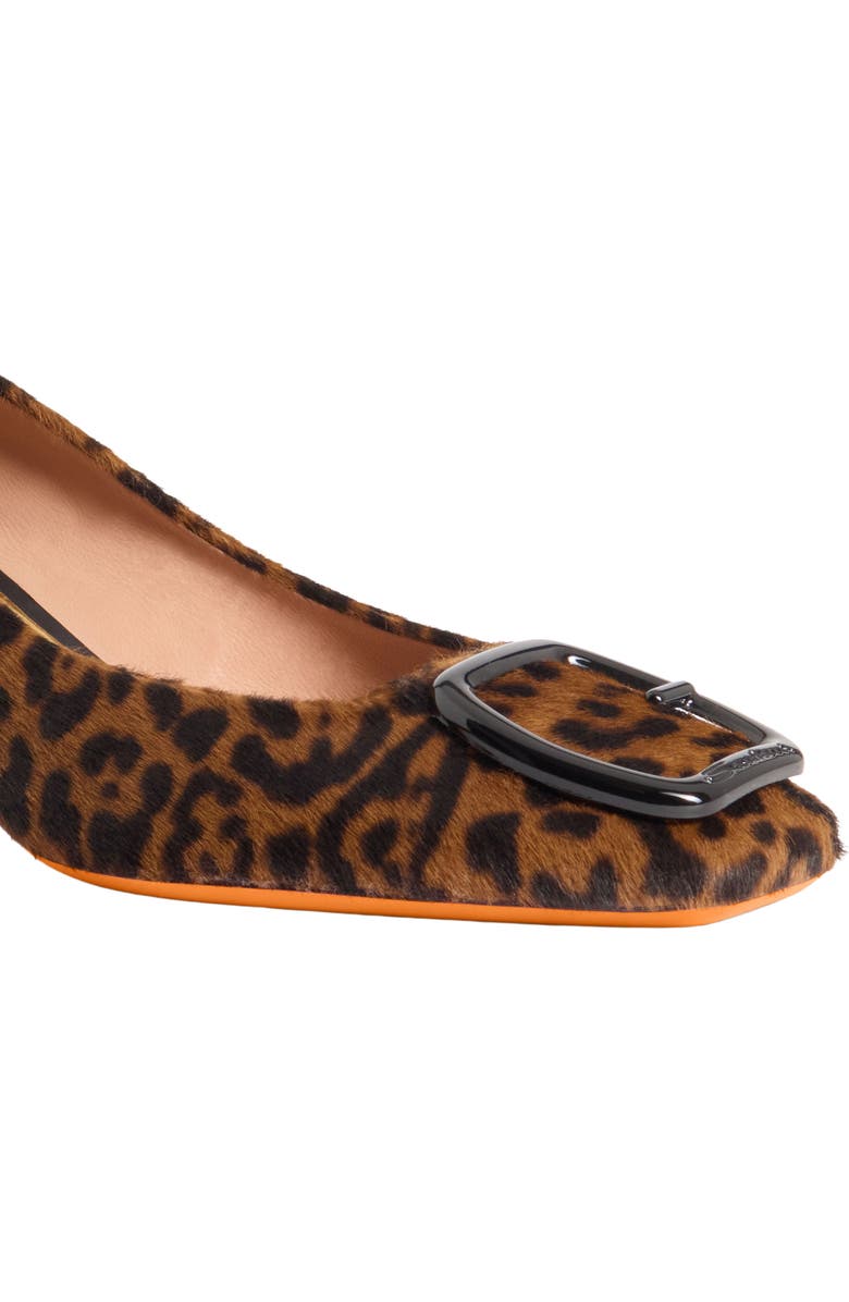 Santoni Women's animal-print cavallino mid-heel pump, Alternate, color, Brown