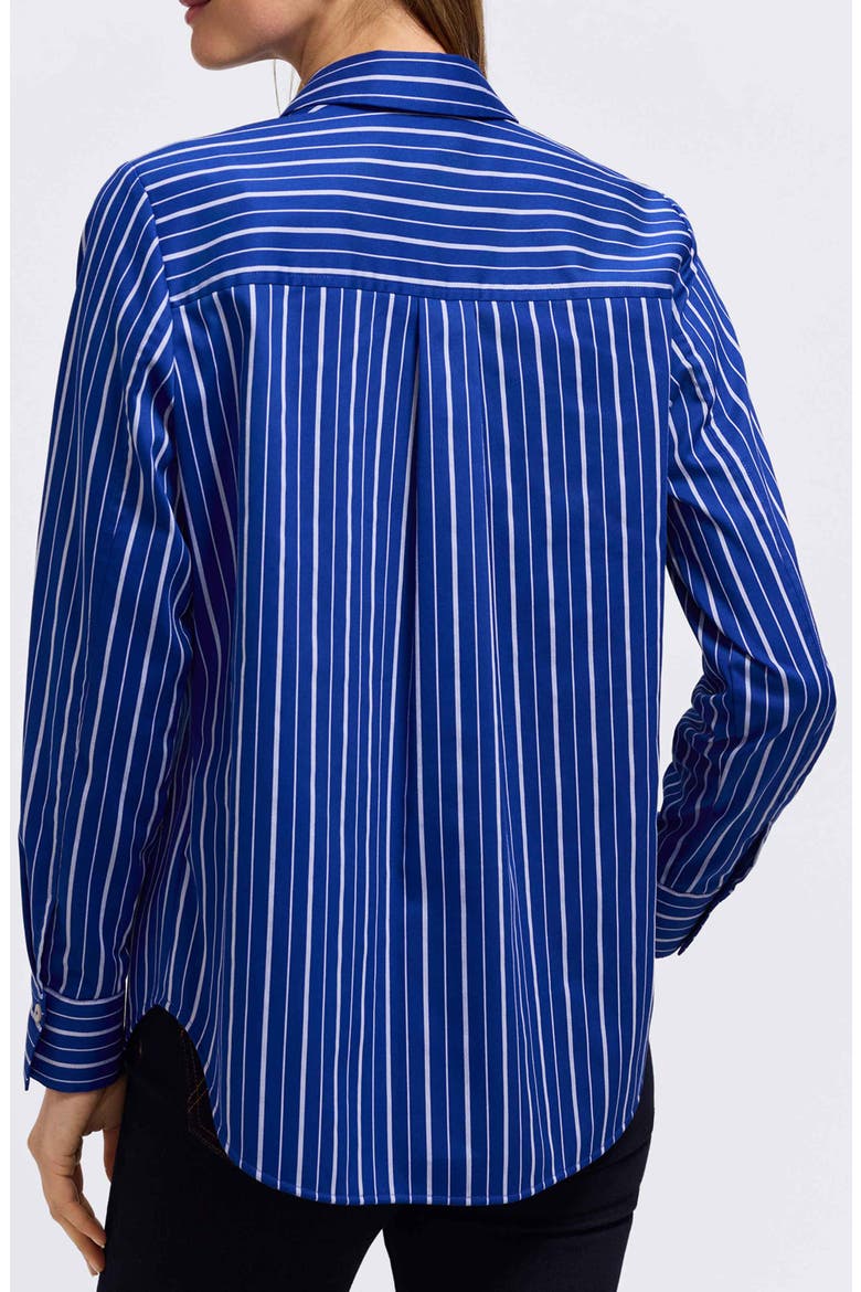 Margie Stripe Button-Up Shirt, Alternate, color, BLUE/ WHITE