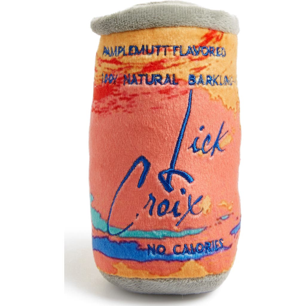 Haute Diggity Dog Lick Croix Barkling Water Plush Dog Toy in Light Orange