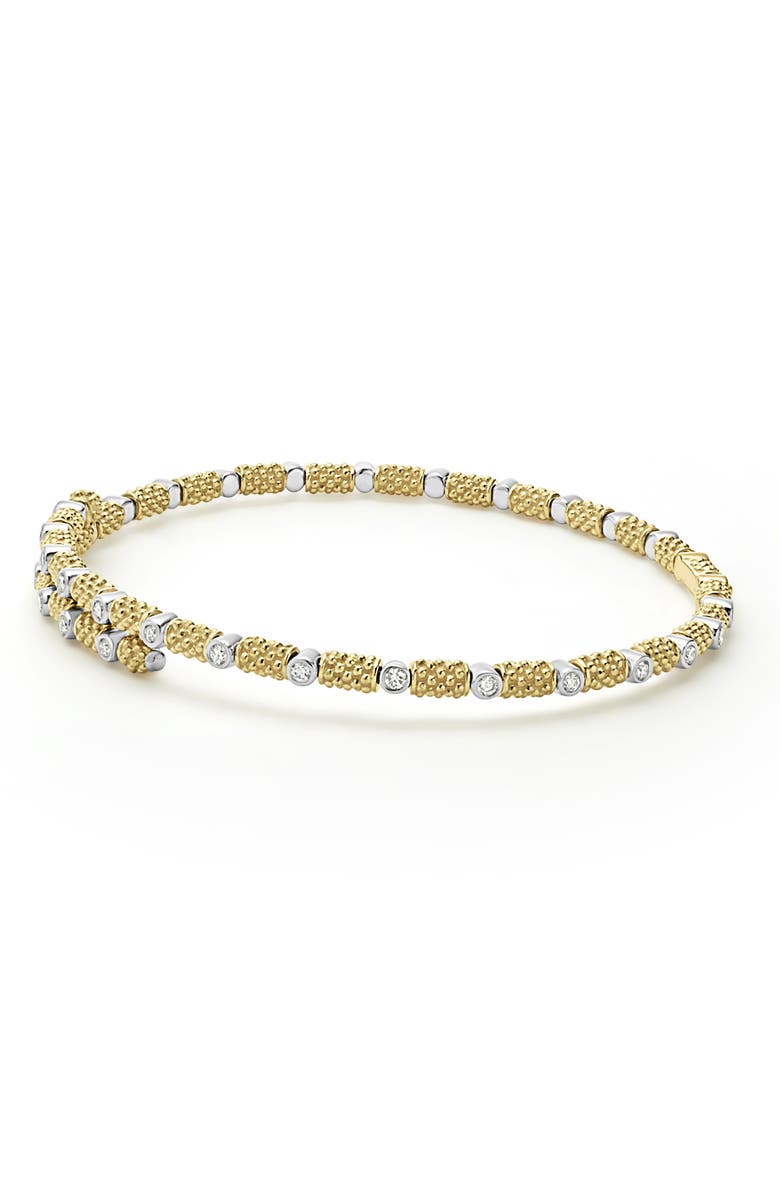 LAGOS Signature Caviar Superfine Diamond Wrap Bracelet, Alternate, color,