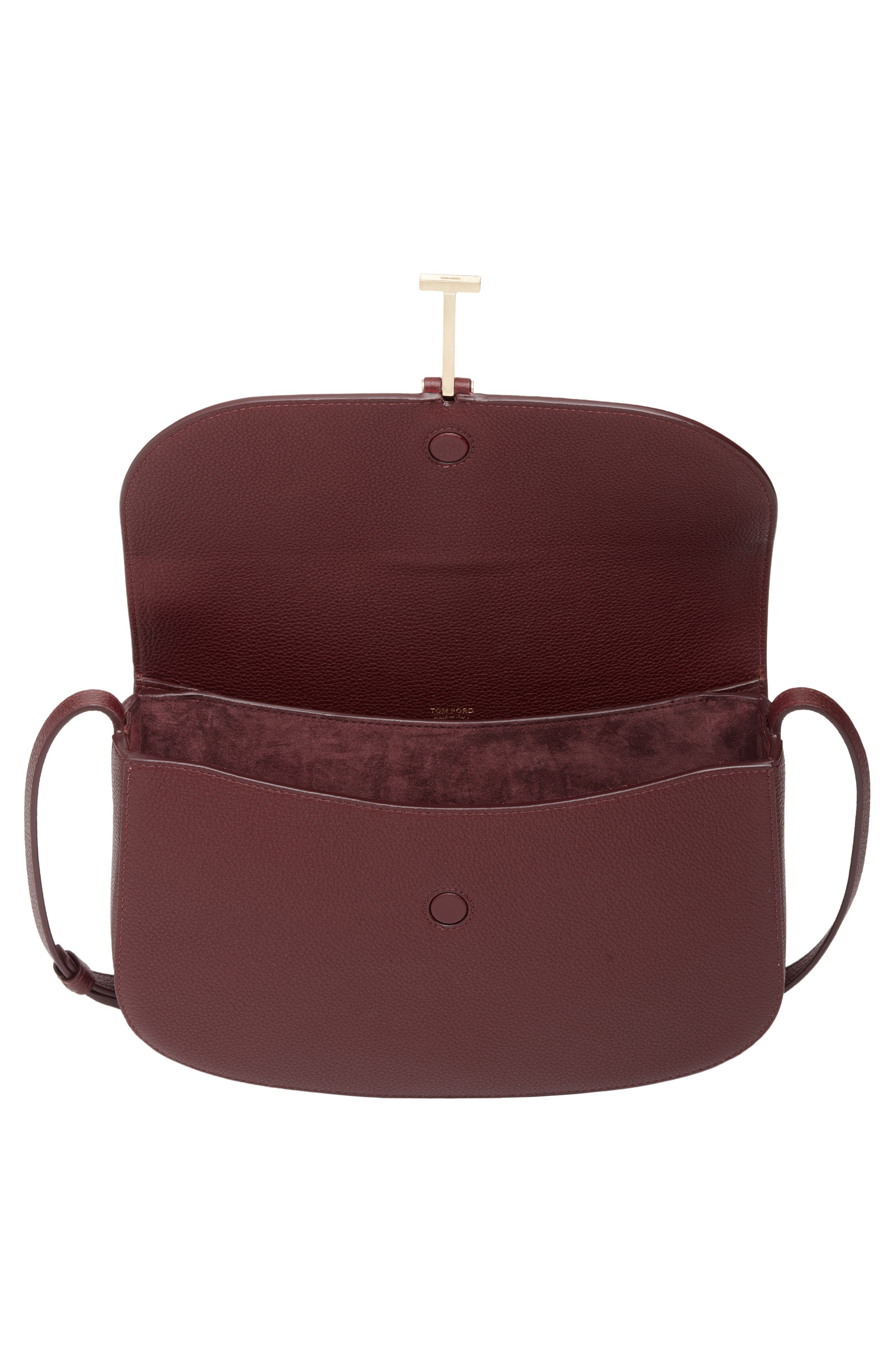 Medium Leather Crossbody Bag, Alternate, color, LOST CHERRY