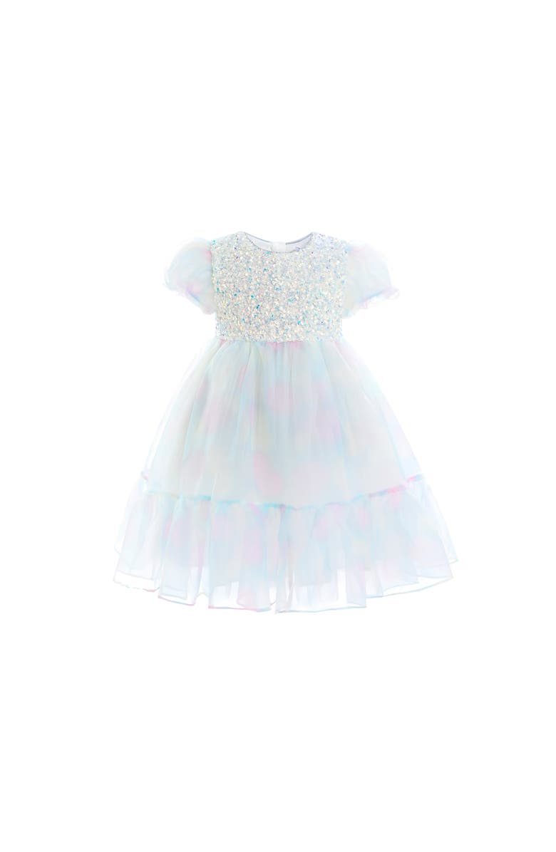 Mimi Tutu Sequin Color Bloom Dress, Alternate, color, Blue