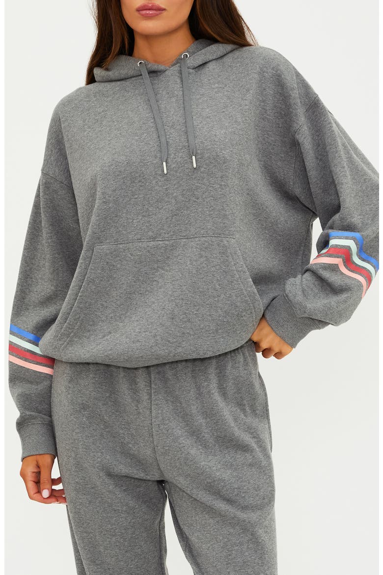 Dess Fleece Hoodie, Main, color, HORIZON HEATHER GREY