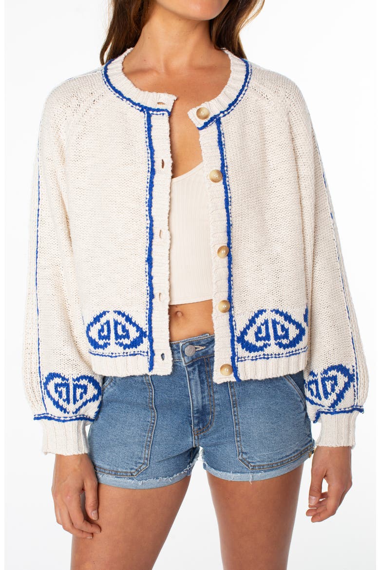 Jovie Cotton Blend Cardigan, Main, color, DEW
