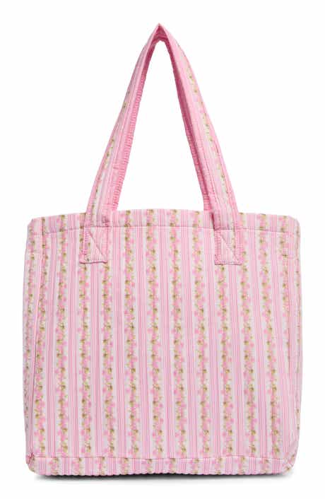 Madden Girl Floral Quilted Tote Bag with Pouch