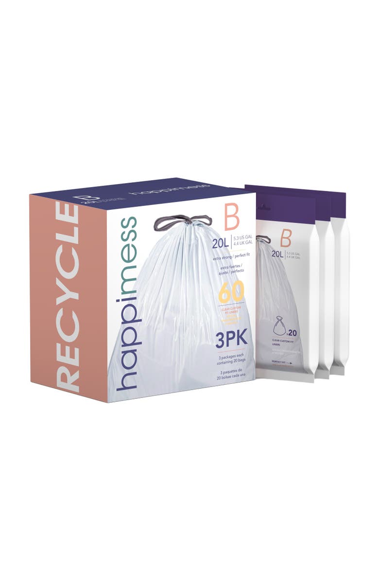 HAPPIMESS 8-Gallon (30L) Drawstring Trash Can Liner,, Alternate, color, Unscented - Clear