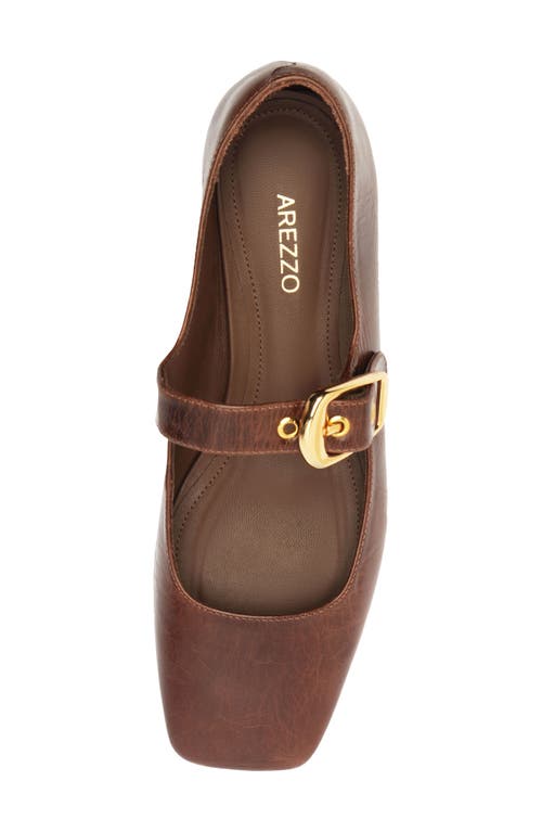 Arezzo Elena Ballet Flat In Brown