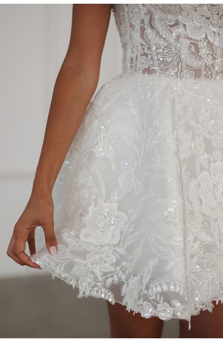 Untamed Petals Jacqueline Mini Dress, Alternate, color, Ivory