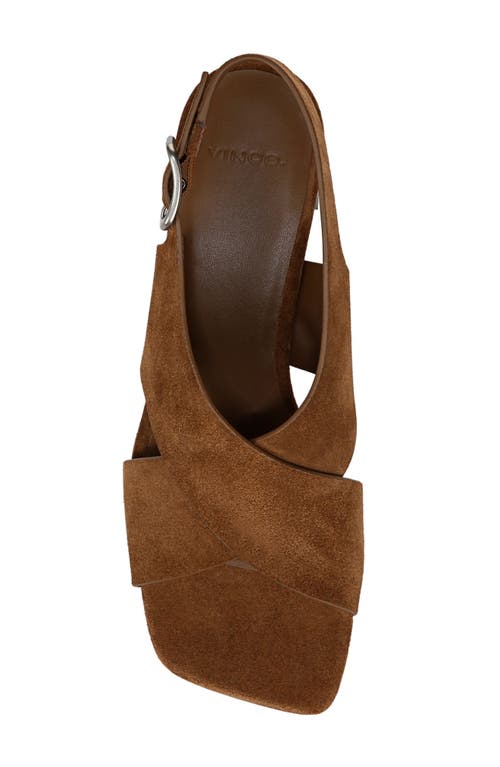 Vince Marlene Calfskin Crisscross Slingback Sandals In Elmwood