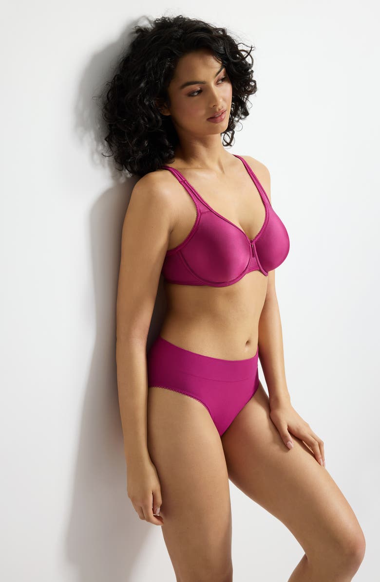 Wacoal Basic Beauty Seamless Underwire Bra, Alternate, color, Berry Fizz