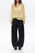 BIMBA Y LOLA Denim Barrel Leg Trousers with 5-Pockets