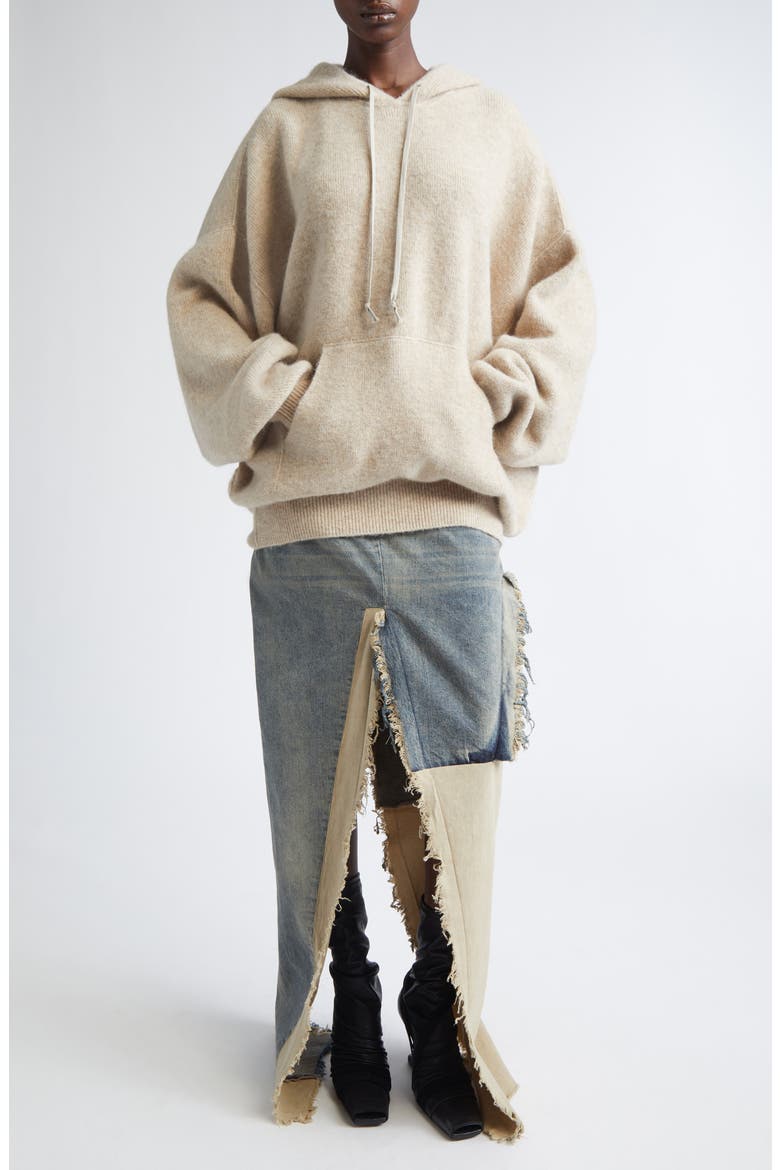 Concordians Sliced Denim Skirt, Alternate, color, DIRTY HUSTLER/ NATURAL