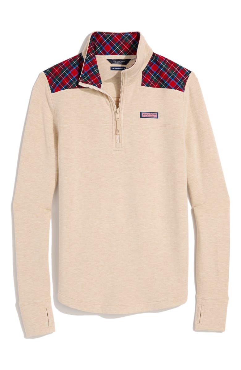 vineyard vines Dreamcloth Half Zip Pullover, Main, color, Oatmeal Heather