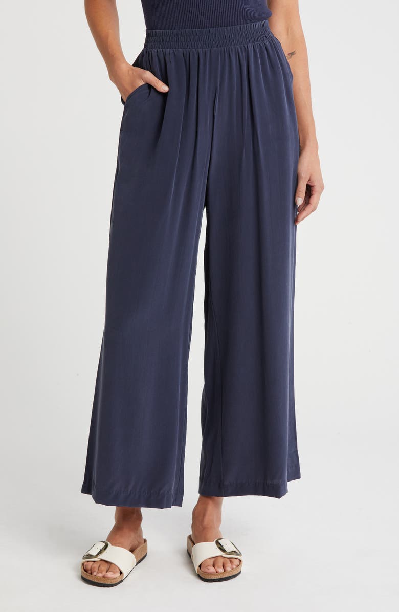 Splendid Alessandra Wide Leg Silk Pants, Main, color, 