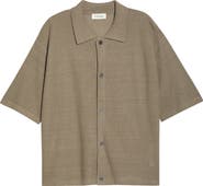FRAME Linen & Silk Blend Button-Up Shirt