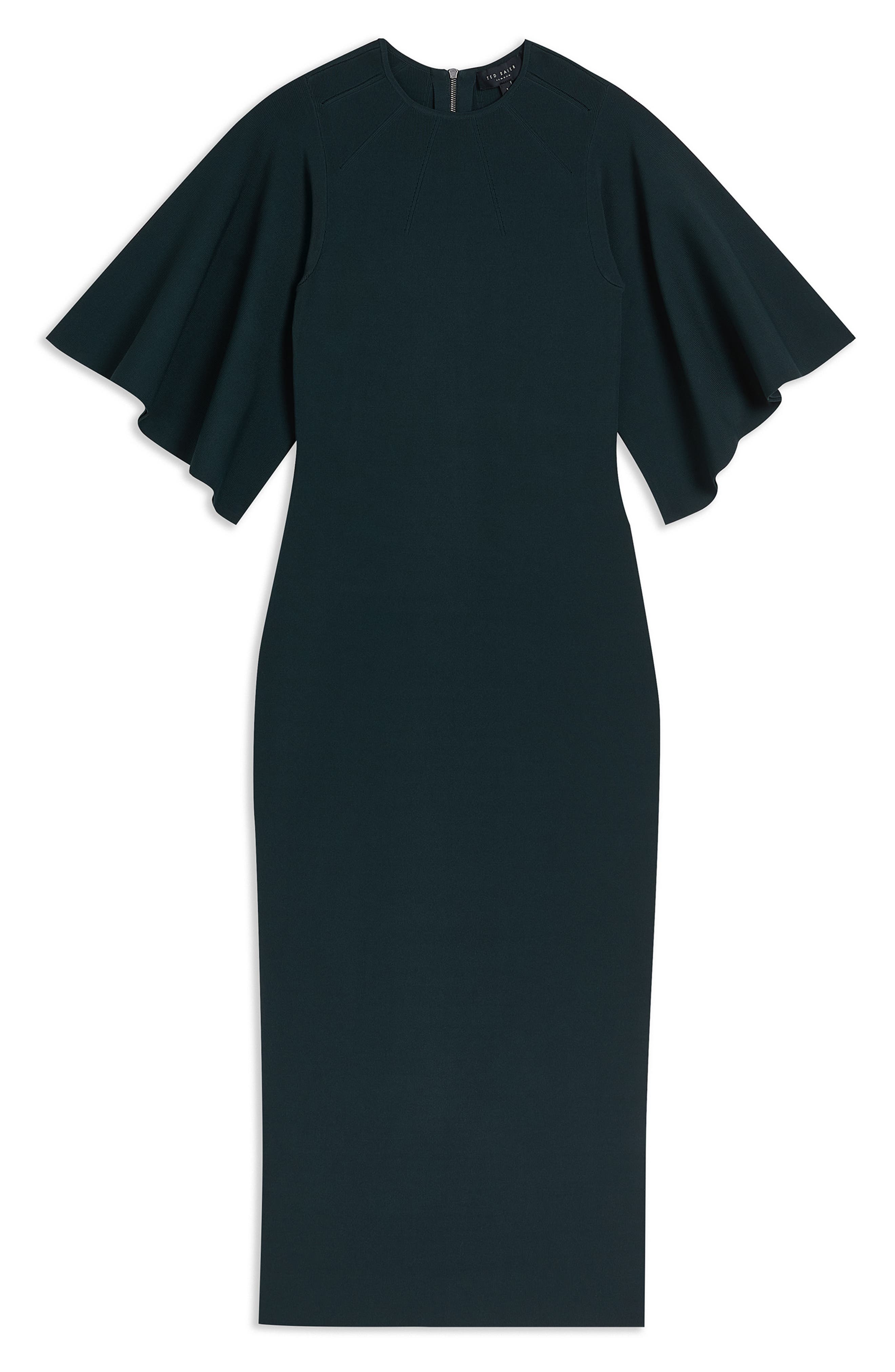 ted baker lounia fluted sleeve bodycon midi dress London Body-Con Sweater (Women) Millie Bobby Brown Wore